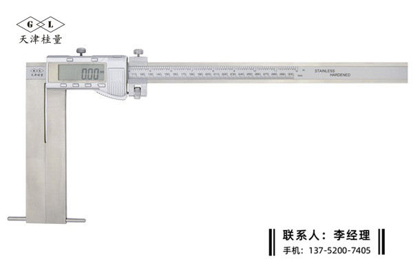 加长爪圆柱头数显卡尺100-300×200mm